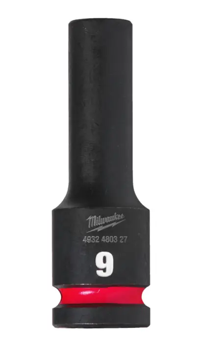 Nástrčná hlavice 1/2" Milwaukee Shockwave™ Impact Duty 9 mm, rázová, prodloužená (MI4932480327)